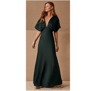 BHLDN Leila Satin Charmeuse Maxi Dress